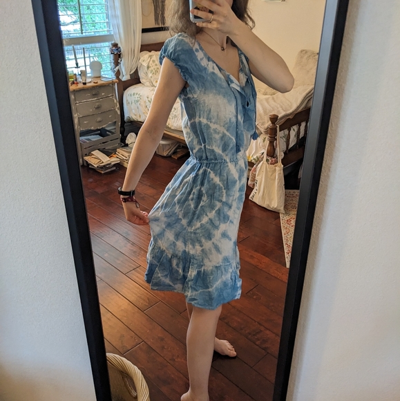 J. Crew dress hand dyed Indigo - Picture 3 of 5